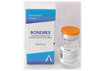 BONDREX 4 mg/5 ml IV infüzyon için konsantre çözelti içeren 1 flakon { Hta İlaç } kutu görseli