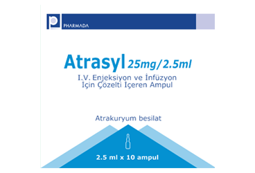 ATRASYL 25 mg/2.5 ml IV enjeksiyon ve infüzyon için çözelti içeren 10 ampül kutu görseli