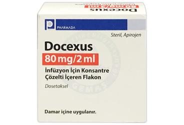 DOCEXUS 80 mg/2 ml infüzyon için konsantre çöz. içeren 1 flakon kutu görseli