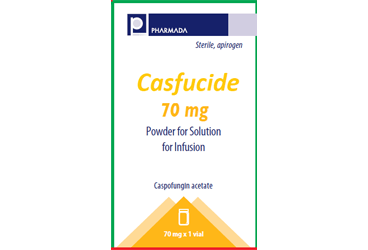 CASFUCIDE 70 mg I.V. infüzyonluk çözelti hazırlamak için liyofilize toz (1 flakon) kutu görseli