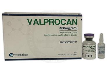 VALPROCAN 400mg/4ML enjeksiyonluk çözelti hazırlamak için liyofilize toz ve çözücü kutu görseli