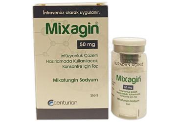 MIXAGIN 50 mg infüzyonluk çözelti hazırlamada kullanılacak konsantre için toz kutu görseli