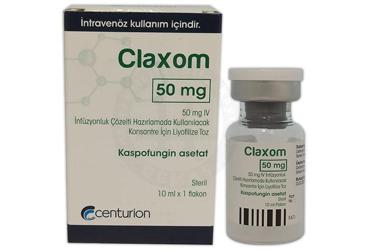 CLAXOM 50 mg IV infüzyonluk çözelti hazırlamada kullanılacak konsantre için liyofilize toz kutu görseli