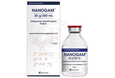 NANOGAM 30G/300 ml infüzyonluk çözelti içeren flakon (1 flakon) kutu görseli