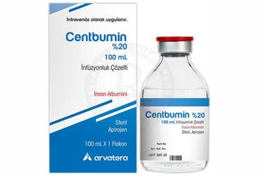 CENTBUMIN %20 100 ml infüzyonluk çözelti (1 flakon) kutu görseli