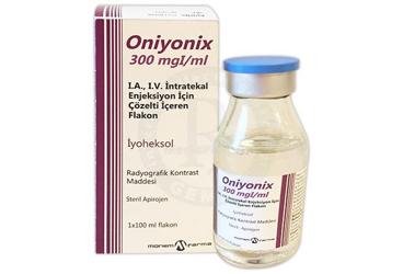 ONIYONIX 300 mgI / ml IA.IV enj. için çöz. içeren flakon (100 ml) { Montefarma } kutu görseli