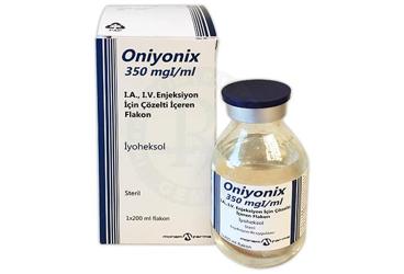 ONIYONIX 350 mgI / ml IA.IV enj. için çöz. içeren flakon (200 ml) { Montefarma } kutu görseli