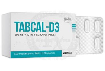 TABCAL-D3 500 mg / 440 I.U film kaplı tablet (28 tablet) kutu görseli