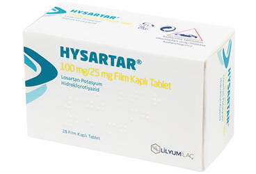 HYSARTAR 100 mg/25 mg 28 film kaplı tablet { Lilyum İlaç } kutu görseli
