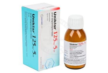 UNIKLAR 125 mg/5 ml oral süspansiyon tozU - 70 ml kutu görseli