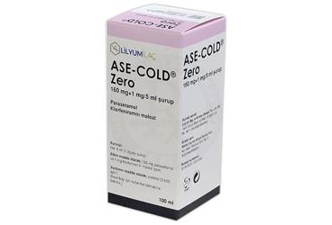 ASE-COLD ZERO 160 mg + 1 mg/5 ml şurup (100 ml) kutu görseli