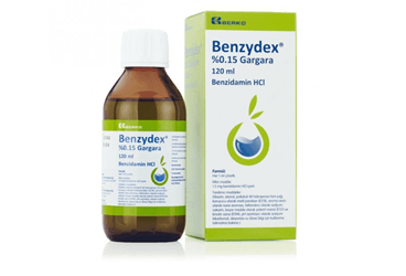 BENZYDEX % 0.15 gargara 120 ml (1 şişe) kutu görseli