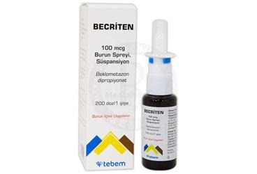 BECRITEN 100 mcg burun spreyi süspansiyon (200 doz) kutu görseli