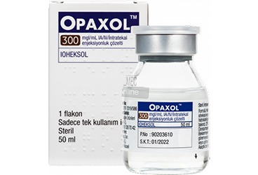 OPAXOL 300 mg I/ml IA/IV/INTRATEKAL enjeksiyonluk çözelti (1x50ML) kutu görseli
