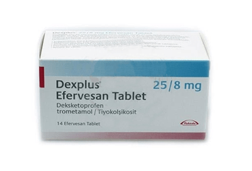 DEXPLUS 25 mg/8 mg 14 efervesan tablet { Acino } kutu görseli