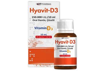 HYAVIT-D3 150.000 I.U./10 ml oral damla çözelti (10 ml) kutu görseli
