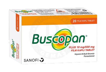 BUSCOPAN PLUS 10 mg / 500 mg film kaplı tablet (20 tablet) { Opella } kutu görseli