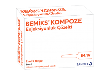 BEMIKS KOMPOZE enjeksiyonluk çözelti (5 ampül) { Opella } kutu görseli