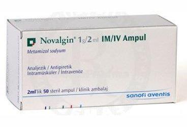 NOVALGIN 1 G 2 ml IM/IV 50 ampül { Opella } kutu görseli