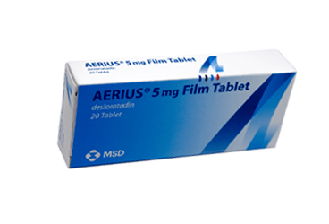 AERIUS 5 mg film kaplı tablet (20 tablet) { Organon } kutu görseli