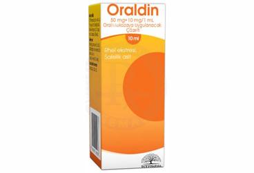 ORALDIN 50 mg/10 mg/1 ml çözelti (10 ml) kutu görseli