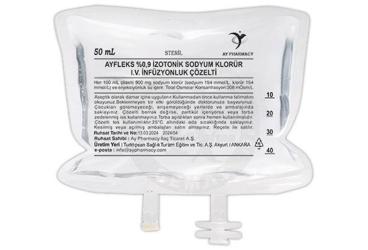 AYFLEKS %0.9 izotonik Sodyum Klorür I.V infüzyonluk çözelti 50 ml.setsiz kutu görseli