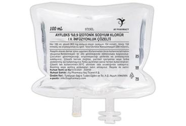 AYFLEKS %0.9 izotonik Sodyum Klorür I.V infüzyonluk çözelti 100 ml.setsiz kutu görseli
