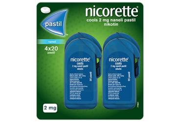 NICORETTE COOLS 2 mg naneli pastil (80 adet) kutu görseli
