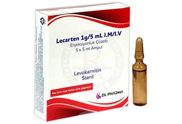 LECARTEN 1 G/5 ml I.M/I.V enjeksiyonluk çözelti (5 ampül) kutu görseli