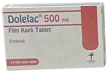 DOLELAC 500 mg film kaplı tablet (14 tablet) kutu görseli