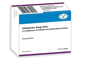 VITASETRON 3 mg/3 ml IV enjeksiyon ve infüzyon için çözelti içeren 5 ampül kutu görseli