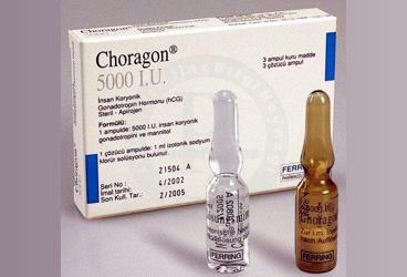 CHORAGON 5000 IU 3 ampül {Ferring} kutu görseli