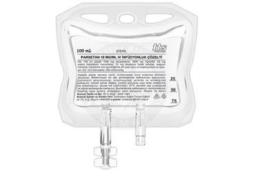 PARSETAN 10 mg/ml IV infüzyonluk çözelti (12 adet torba) kutu görseli