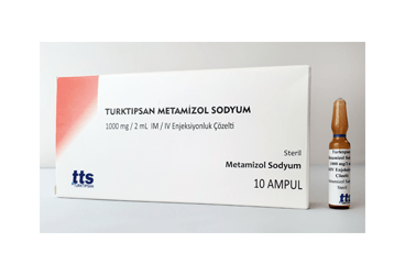 TURKTIPSAN METAMIZOL SODYUM 1000 mg/2 ml IM/IV 10 ampül kutu görseli
