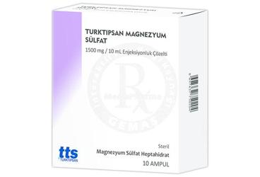 TURKTIPSAN MAGNEZYUM SULFAT 1500 mg/10 ml enjeksiyonluk çözelti (10 ampül) kutu görseli