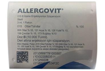 ALLERGOVIT 015 B IDAME enjeksiyonluk süspansiyon kutu görseli