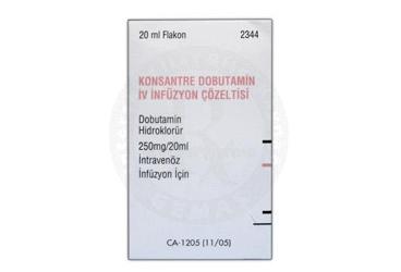 KONSANTRE DOBUTAMIN IV infüzyon çözeltisi 250 mg/20 ml 1 flakon kutu görseli