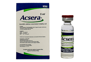 ACSERA 5 ml enjeksiyonluk çözelti konsantresi içeren flakon kutu görseli