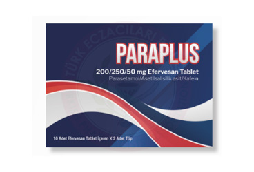 PARAPLUS 200 mg/250 mg/50 mg efervesan tablet (20 tablet) kutu görseli