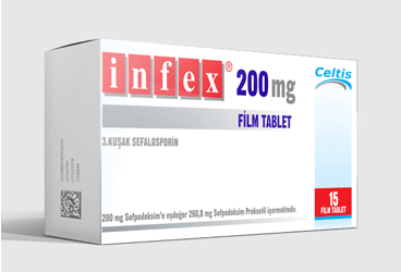 INFEX 200 mg 15 film tablet kutu görseli