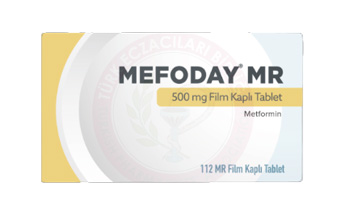MEFODAY MR 500 mg 112 film kaplı tablet kutu görseli