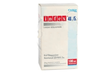 INFEX 40 mg/5 ml oral süspansiyon hazırlamak için kuru toz 100 ml kutu görseli