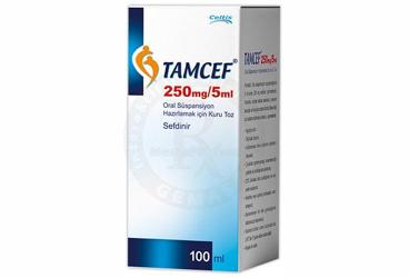 TAMCEF 250 mg/5 ml süspansiyon hazırlamak için kuru toz 100 ml kutu görseli