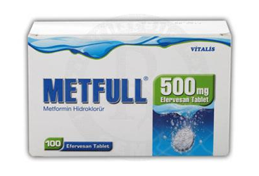 METFULL 500 mg 100 efervesan tablet kutu görseli