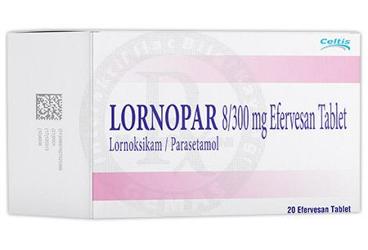 LORNOPAR 8/300 mg 20 efervesan tablet kutu görseli