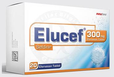 ELUCEF 300 mg 20 efervesan tablet kutu görseli