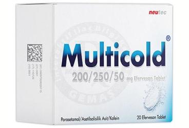 MULTICOLD 200/250/50 mg 20 efervesan tablet kutu görseli