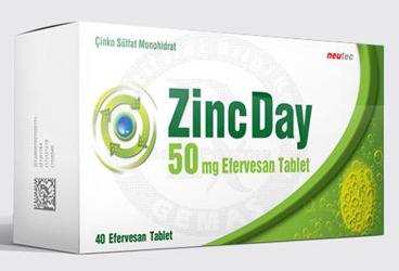 ZINCODAY 50 mg 40 efervesan tablet kutu görseli