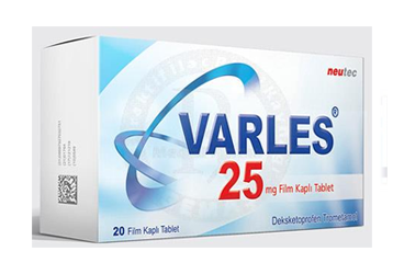 VARLES 25 mg 20 film kaplı tablet kutu görseli