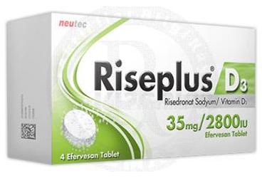 RISEPLUS D3 35 mg/2800 IU 4 efervesan tablet kutu görseli